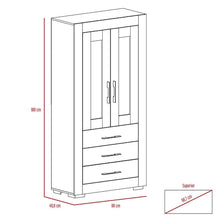 Mueble Multiusos Yakam, Cobre y Wengue, con Gran Capacidad de Almacenamiennto