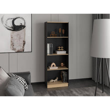 Biblioteca Home, Wengue y Fresno Europeo, con Cuatro Entrepaños