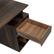 Escritorio Taira, Caoba y Miel, con Un Cajón y Espacio Para Artículos de Estudio