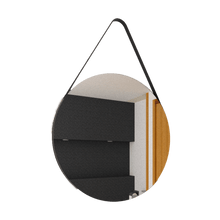 Espejo Circular Persa, Negro, con Marco Aglomerado Mdp 60