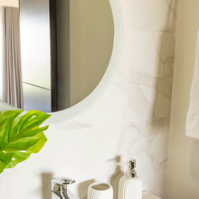 Espejo Circular Venezia, Gris, con Luz Led