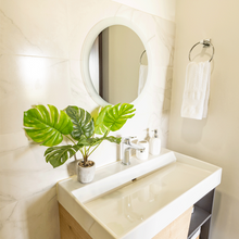 Espejo Circular Venezia, Gris, con Luz Led