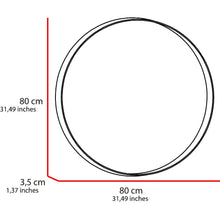 Espejo Circular Lisboa, Negro, con Marco En Estructura Metálica
