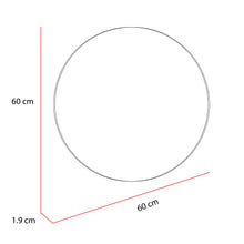 Espejo Cuadrado Salerno, Gris, con Luz Led