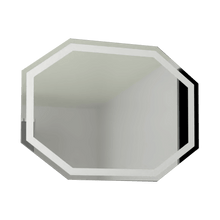 Espejo Hexagonal Mizu, Gris, con Luz Led
