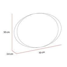 Espejo Ovalado Varese, Gris, con Luz Led