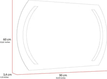 Espejo Rectangular Manson, Gris, con Luz Led y Botón Touch