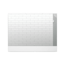 Espejo Rectangular Palermo, Gris, con Luz Led y Botón Touch