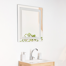 Espejo Rectangular Torino, Girs,  con Diseño en Sandblasting