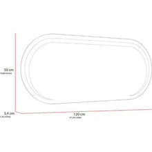 Espejo Rectangular Verón, Gris, con Luz Led