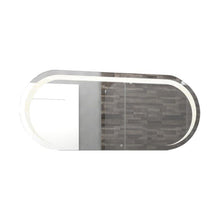 Espejo Rectangular Verón, Gris, con Luz Led y Botón Touch