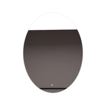 Espejo Ovalado Napoli, Gris, con Luz Led y Touch