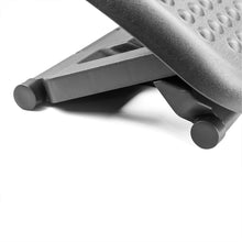 Descansapies Graduable 3 Alturas de Plástico, Negro