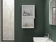 Gabinete de Baño Kase, Kronos Blanco, con una puerta abatible con manija metalica ZF