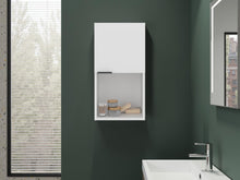 Gabinete de Baño Kase, Kronos Blanco, con una puerta abatible con manija metalica ZF