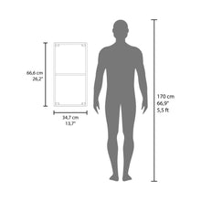 Gabinete de Baño Kase, Kronos Blanco, con una puerta abatible con manija metalica ZF