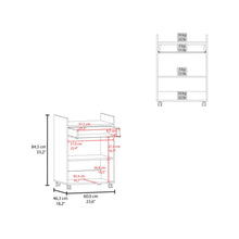 Mesa Auxiliar de Cocina Glover, Blanco Duqueza, con rodachina ZF
