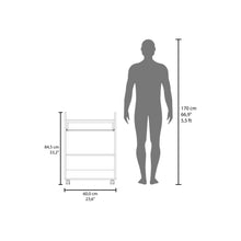 Mesa Auxiliar de Cocina Glover, Blanco Duqueza, con rodachina ZF