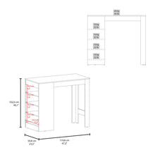 Barra Auxiliar de Cocina Greer, Wengue, con espacio para ubicar objetos de cocin ZF