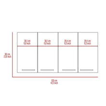 Gabinete Superior Frello 120, Wengue, con Cuatro Puertas Batientes  ZF