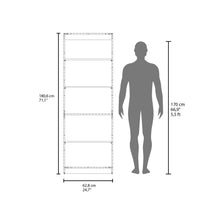 Biblioteca Home, Milan y Blanco Duqueza, con Cinco Entrepaños