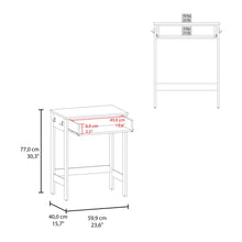 Escritorio Hills, Fresno Europeo, con un cajón y facil armado ZF