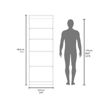 Biblioteca Home, Nogal Europeo, con Cinco Entrepaños y Dos puertas ZF