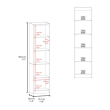 Biblioteca Home Eco, Nogal Europeo, con Cinco Entrepaños ZF