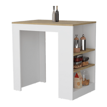 Barra de Cocina Victory, Blanco Nevado y Macadamia, con Tres Entrepaños ZF