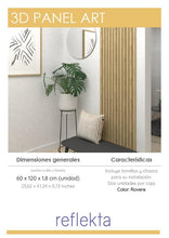 Panel Art 3D Decorativo, Beige, Para Decorar Tus Espacios X2