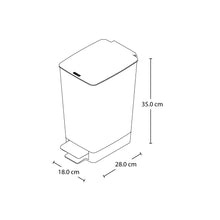 Basurero Pedal Slim 8 Litros Blanco