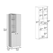 Alacena Koni, Blanco Duqueza, con dos puertas abatibles ZF