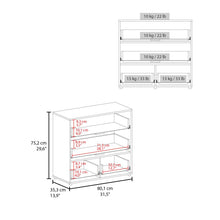 Organizador Apina, Blanco, con cuatro cajones deslizables ZF