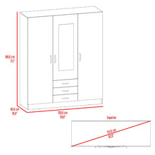 Closet Gate, Wengue, con gran pacidad de almacenamiento incluye espejo ZF