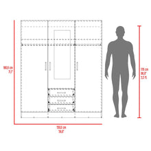Closet Gate, Wengue, con gran pacidad de almacenamiento incluye espejo ZF
