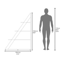 Biblioteca Wide, Wengue, con Entrepaños y Diseño Moderno