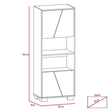 Biblioteca Orus, Miel y Caoba, con Cinco Entrepaños