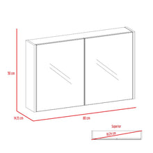 Gabinete de Baño Agni, Café Claro, con Dos Puertas y Espacio Para Almacenar Objetos