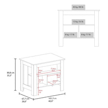 Barra de Cocina Cala, Kronos Azul y Fresno Europeo, con Amplia Superficie En La Mesa
