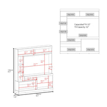 Mesa Para Tv Roy, Bardolino y Blanco, con Espacio Para Televisor de 50 Pulgadas