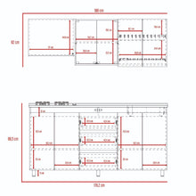 Cocina Integral Polux, Miel y Blanco, Incluye Mesón Derecho Hc