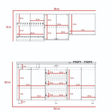 Cocina Integral Polux, Miel y Blanco, Incluye Mesón Izquierdo Hc
