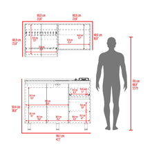 Cocina Integral Express, Wengue y Fresno Europeo, Inlcuye Mesón Izquierdo ZF