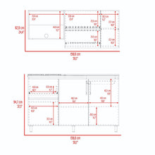 Cocina Integral Florence, Bardolino y Blanco, Incluye Mesón Derecho ZF