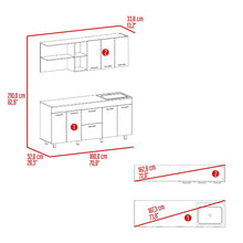 Cocina Integral Belen, Gales y Wengue, Incluye Mesón Derecho ZF