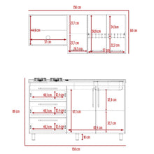 Cocina Integral Alar, Nogal y Blanco Duqueza, Incluye Mesón derecho