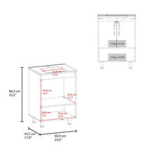 Mueble para Lavamanos Aqua, Wengue, Incluye Lavamanos Praia 60x45 ZF