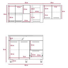 Cocina Integral Kiret, Avellana y Blanco, Incluye Mesón Izquierdo Hc