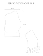 Espejo Tocador April, Beige, Diseño Moderno