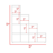 Biblioteca Escalera Ascher, Nogal Europeo, con Variedad de Espacios Para Libros y Artículos Decorativos